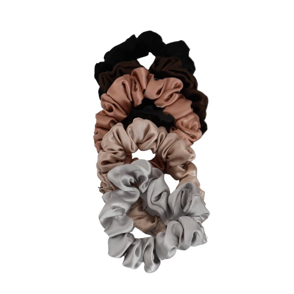 Satin SKINNY Boutique Scrunchies - Neutral Colors